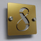 acrylic house sign gold