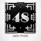 Art deco cast aluminium square house number sign