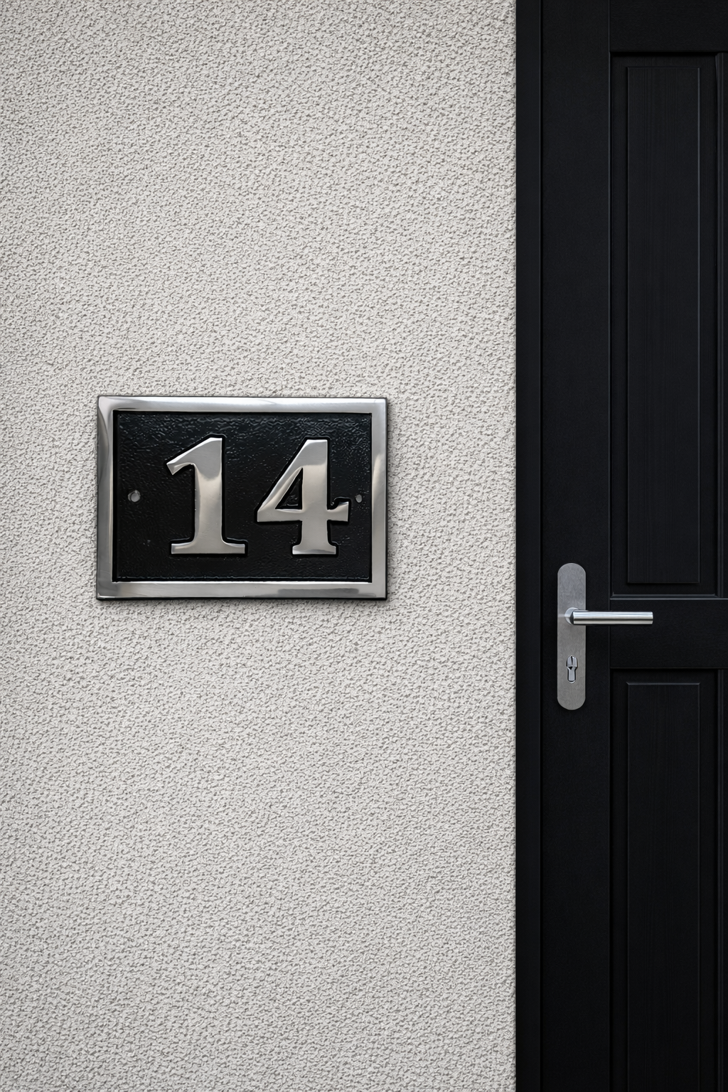 cast aluminium rectangle house number sign