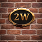 Cast bronze oval house number sign with decorative edge and raised lettering 
