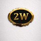 Cast bronze oval house number sign with decorative edge and raised lettering 