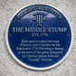 Blue Heritage Style Plaque – Cast Aluminium House Sign with Raised Lettering