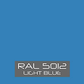 RAL 5012 Light Blue color swatch on a blue background