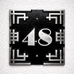Art deco cast aluminium square house number sign