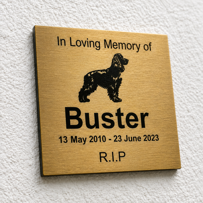 Personalised Brass Pet Memorial plaque