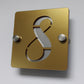 acrylic house sign gold