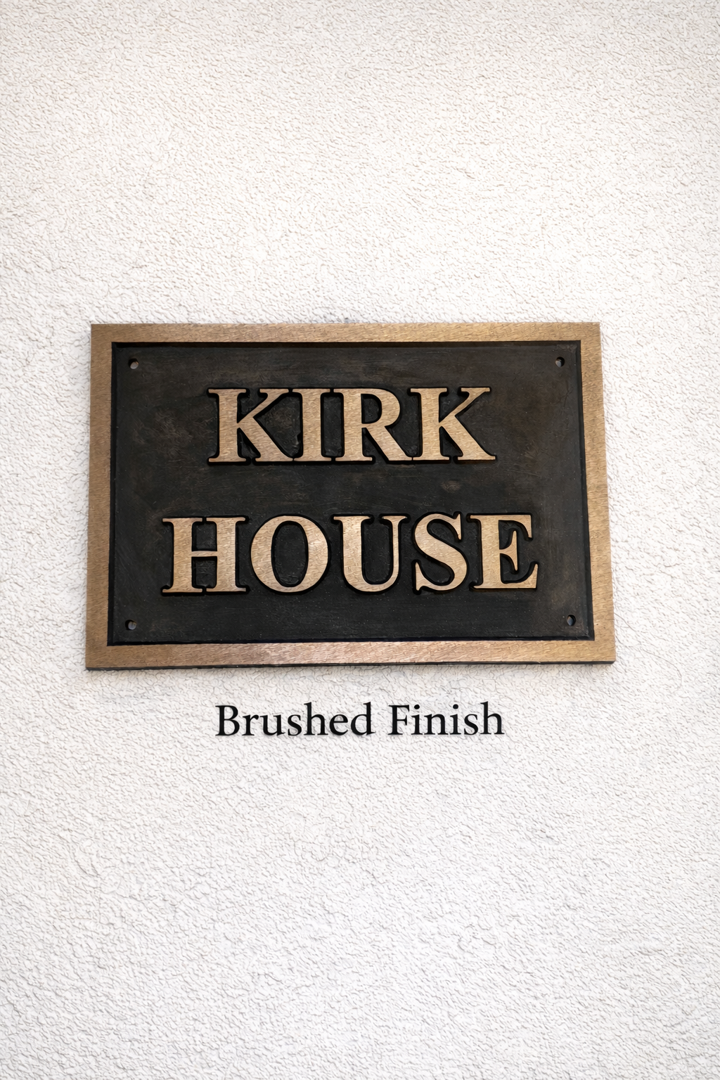 Bronze rectangle house sign - brushed finish
