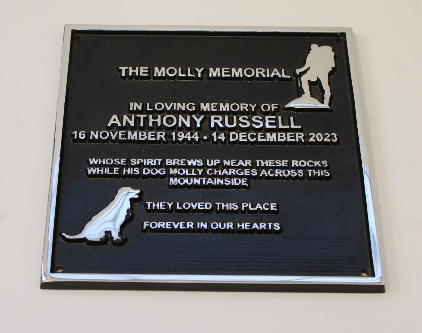 Memorial Sign Cast Aluminium