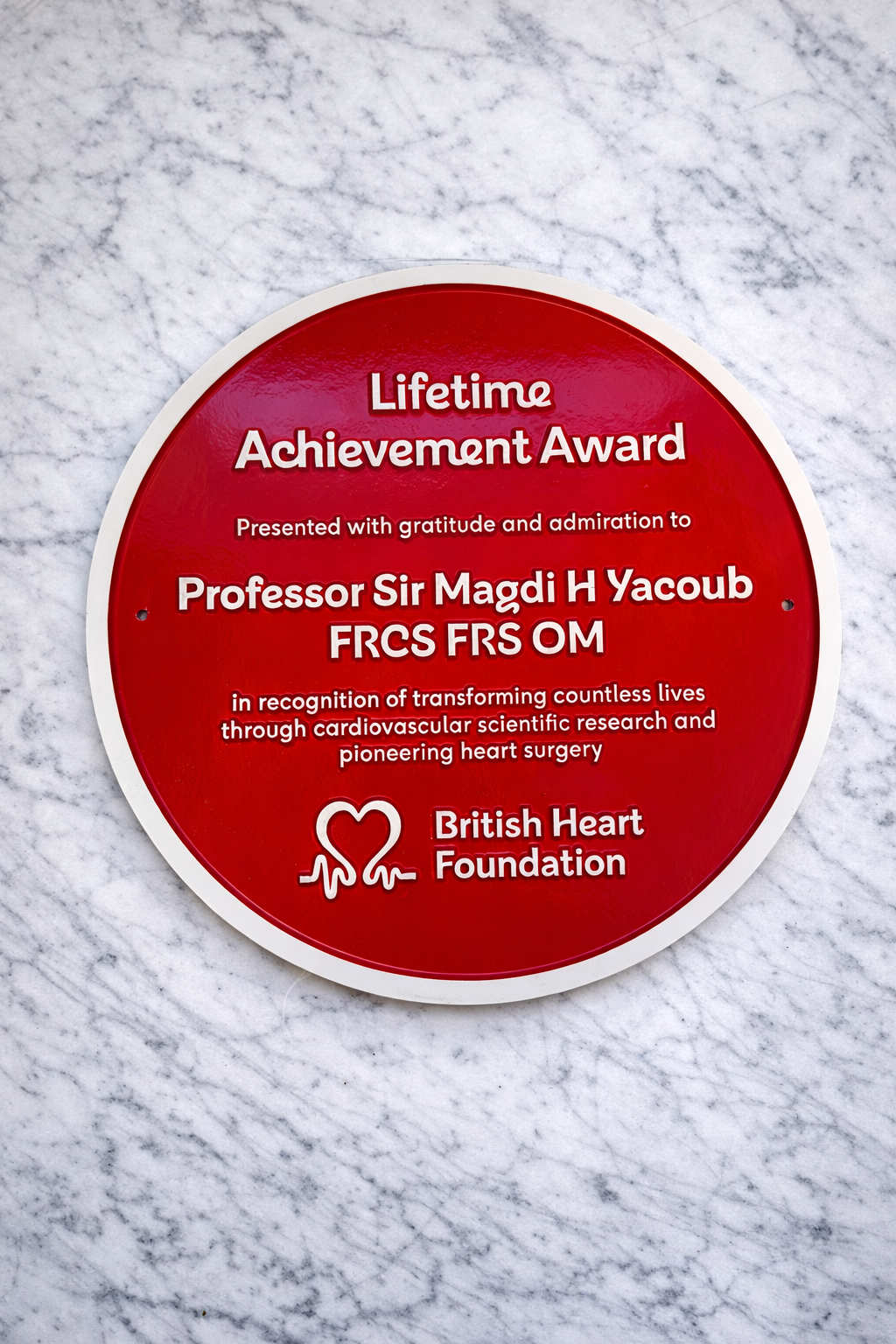 corporate recognition plaque