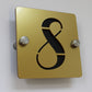 acrylic house sign gold