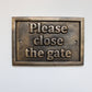 cast brass plaque sign