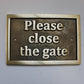 cast brass plaque sign