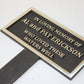 Cast Memorial plaque with stake 
