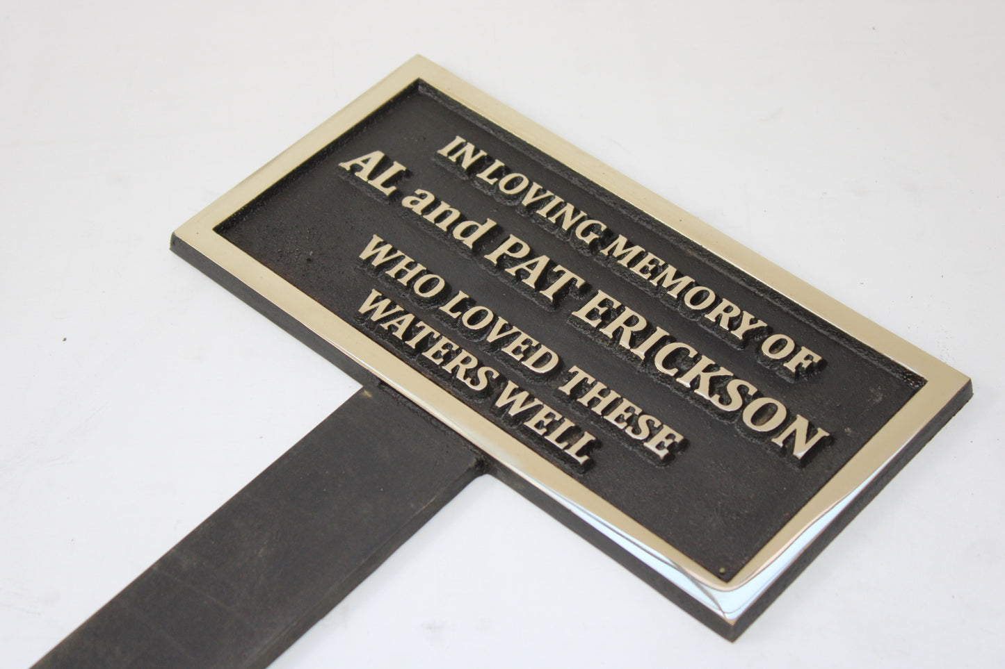 Cast Memorial plaque with stake 