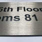 brushed steel sign