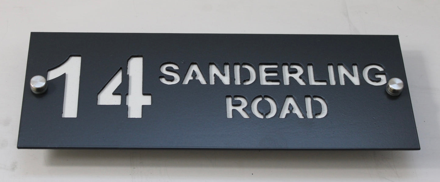 Contemporary house sign