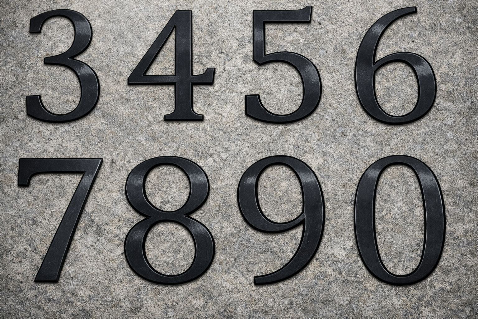 Metal house numbers 