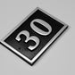 house number sign rectangle in black