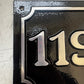 Square house number plaque- cast aluminium - art nouveau 6