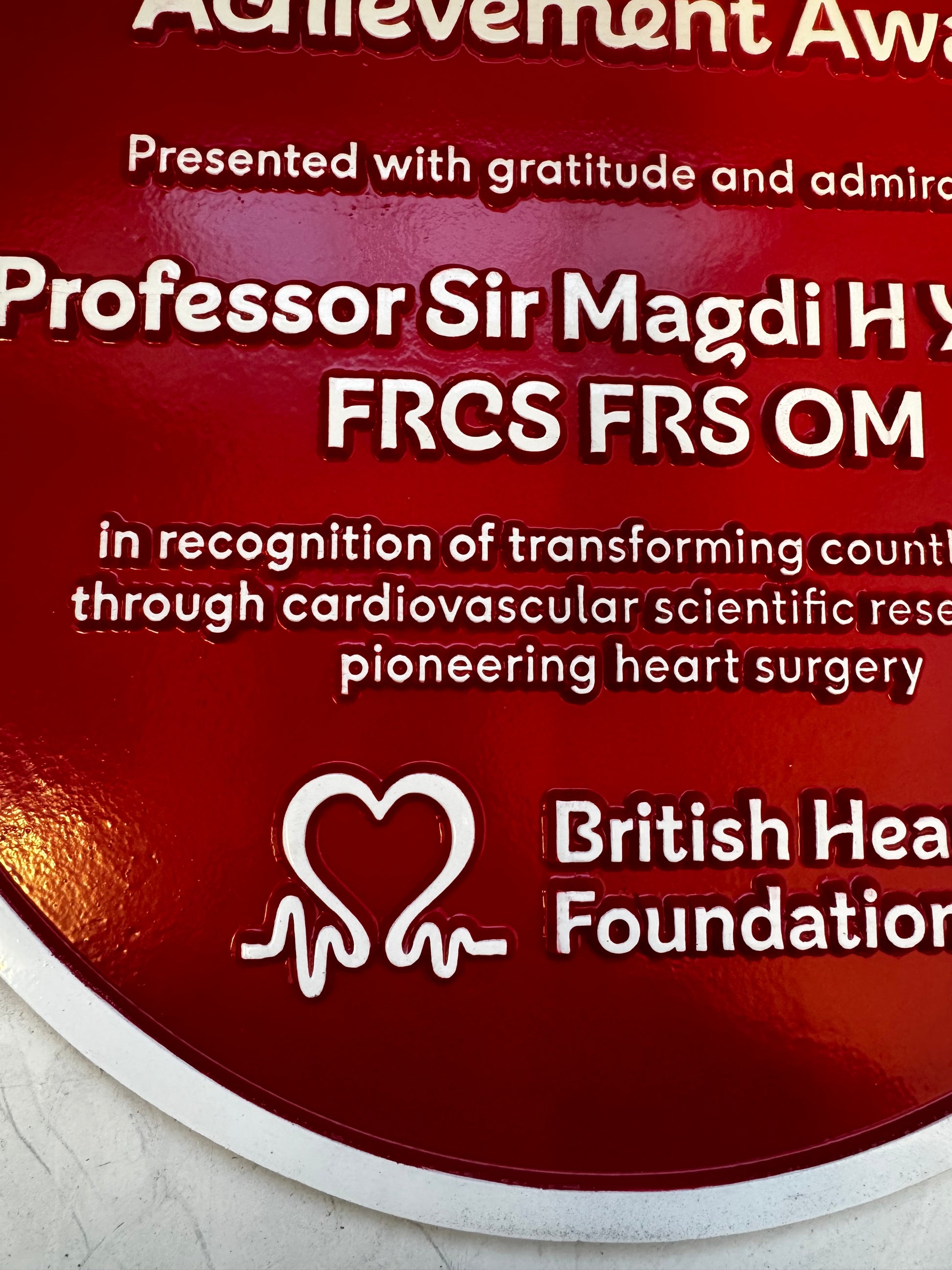 commemorative wall plaque round