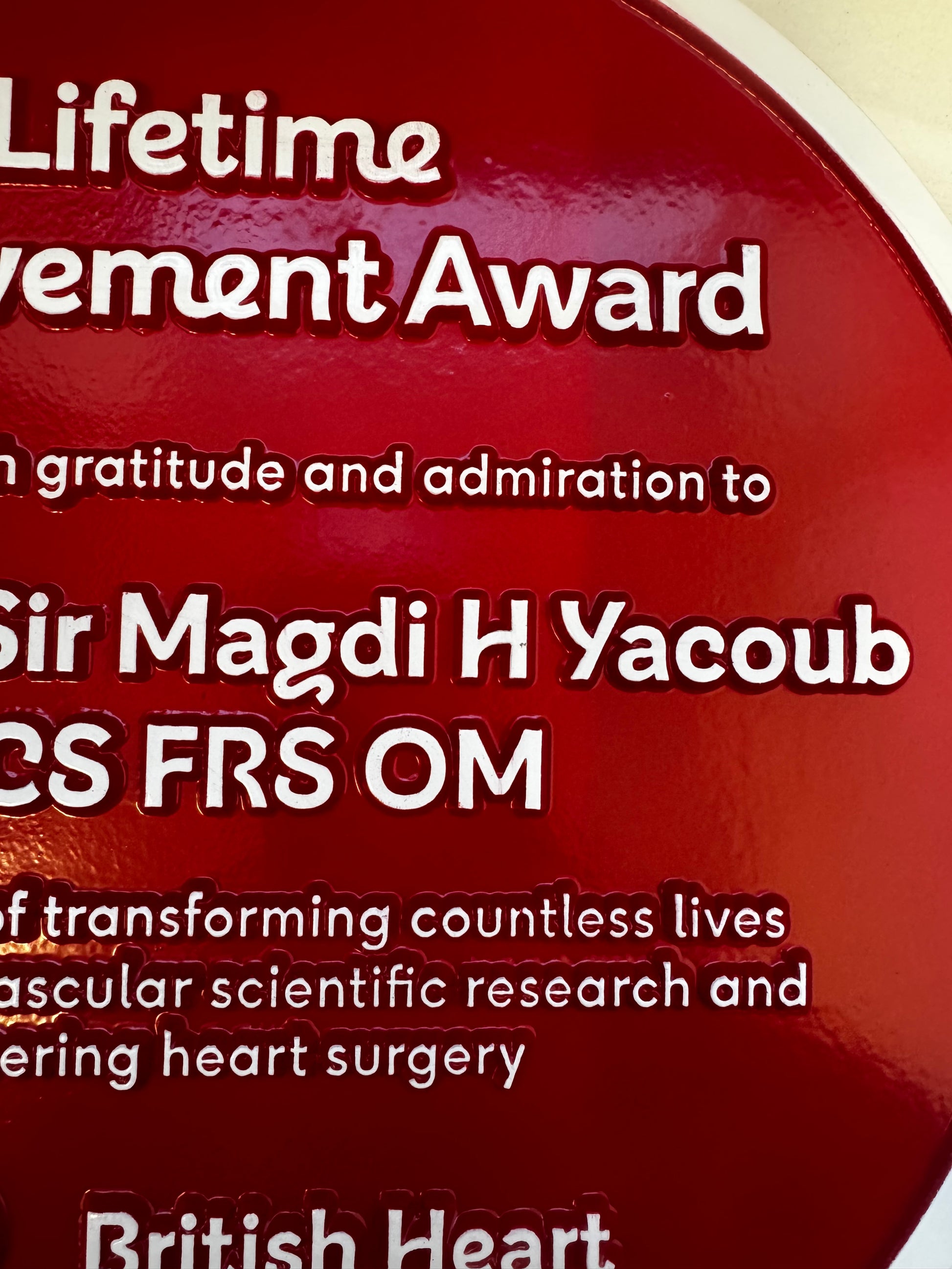 commemorative wall plaque round