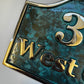 Verdigris Bronze House Sign with Oval Top - Polished