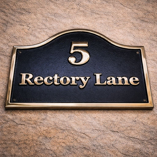 bronze oval top plaque