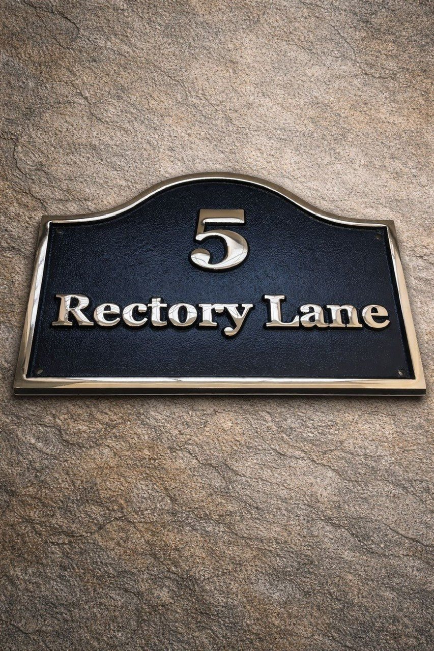 bronze oval top plaque