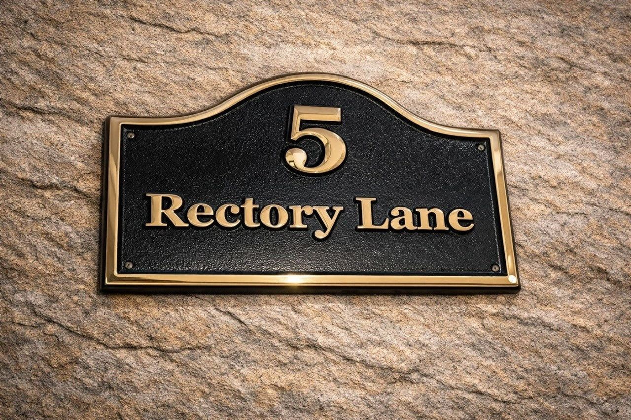 bronze oval top plaque