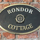 Bronze Name Sign with tudor rose