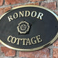 Bronze Name Sign with tudor rose