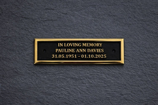 memorial bench plaque