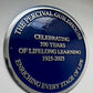 Dark Blue Heritage Style Plaque in Polished Cast Aluminium