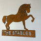 horse equestrian sign antique finish