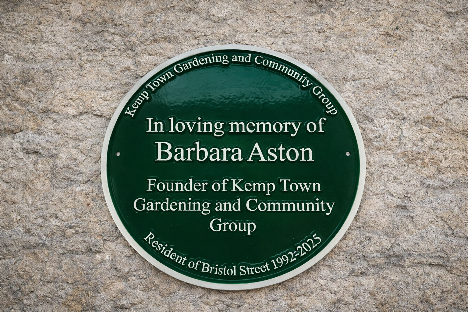 Green heritage style plaque available in multiple sizes made to order in the UK