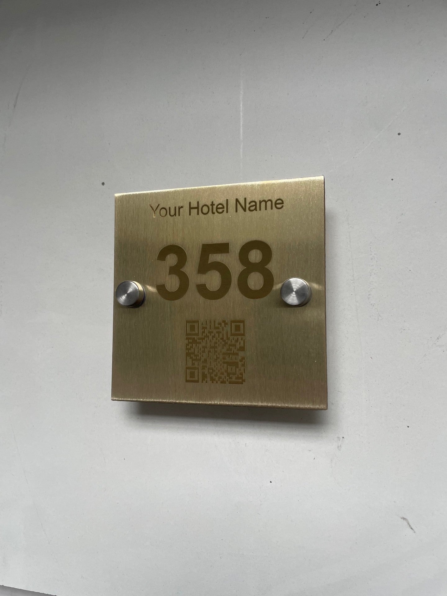 Hotel Room Numbers with QR code