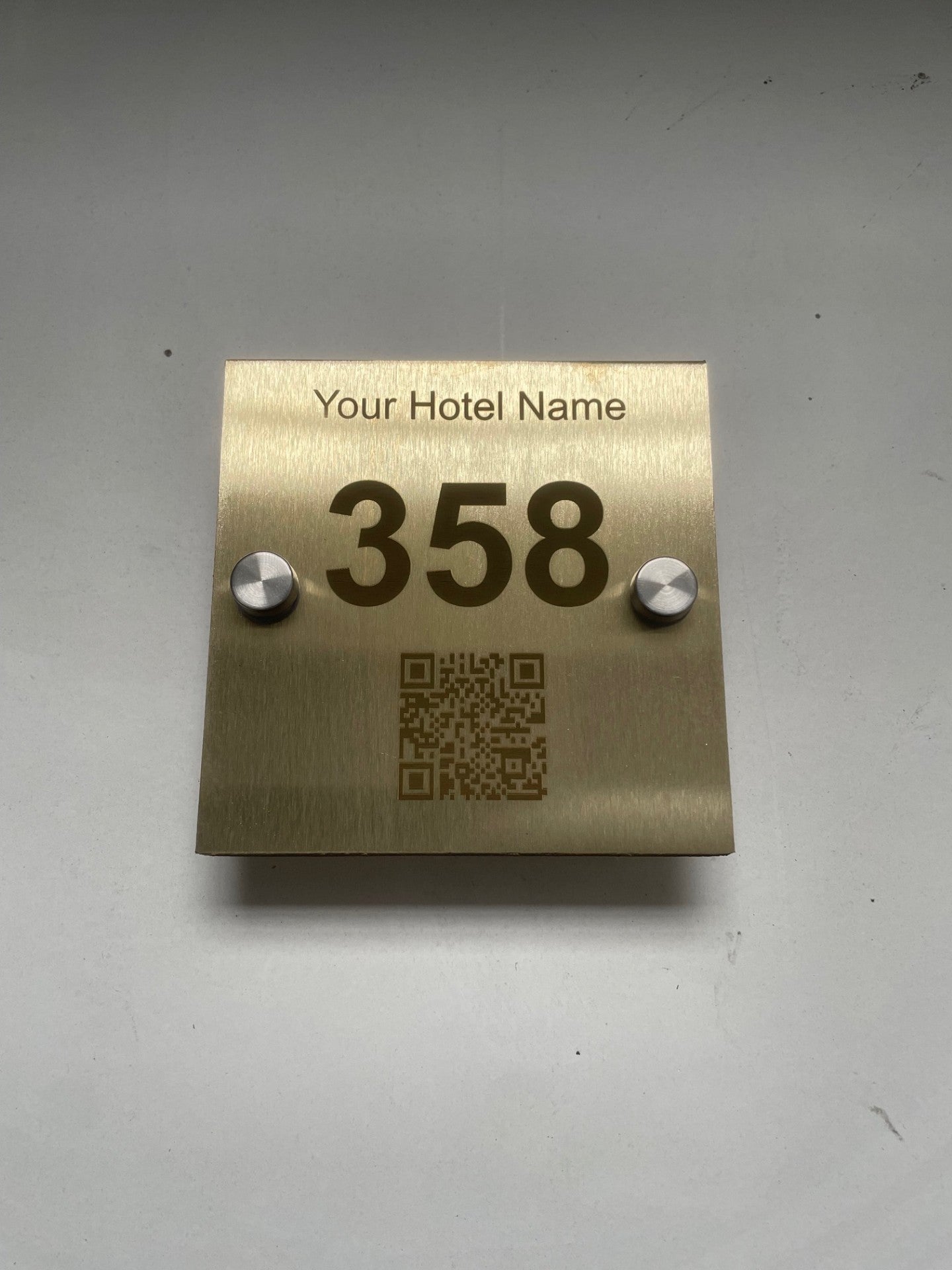 Hotel Room Numbers with QR code