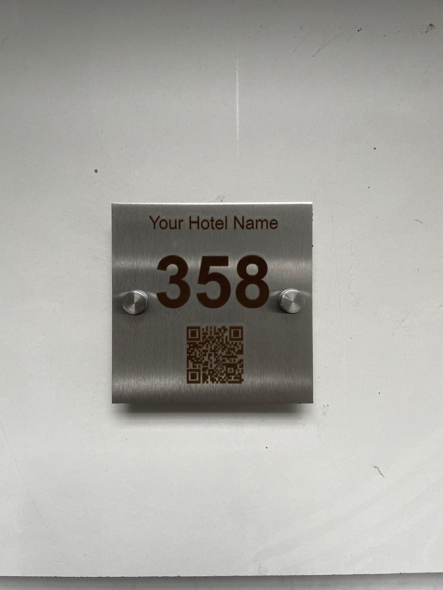 Hotel Room Numbers with QR code