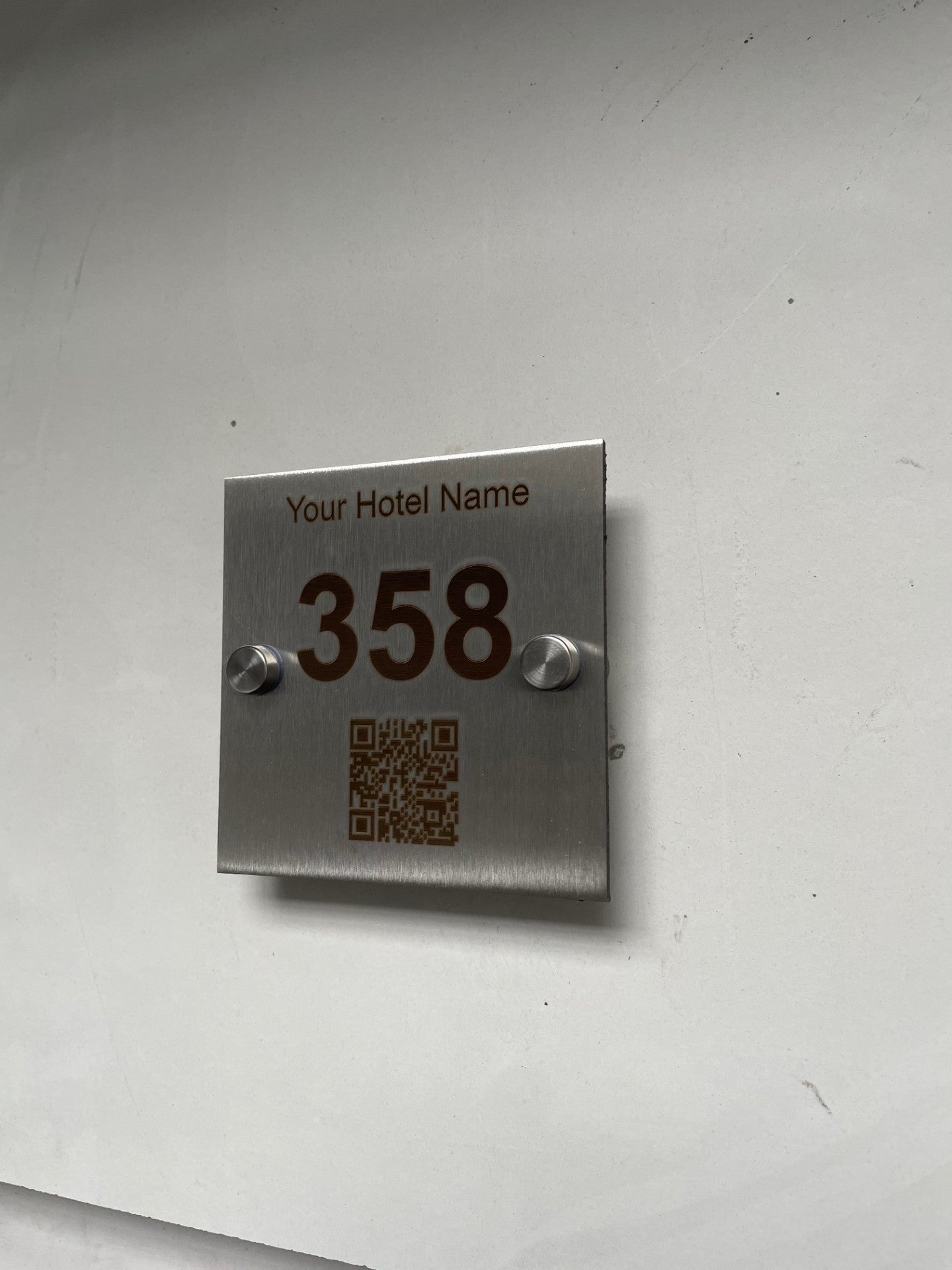 Hotel Room Numbers with QR code