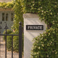 Cast Aluminium PRIVATE Sign – Vintage Rustic Black & White Plaque