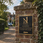 Custom Cast Bronze Directional Sign | Personalised Entrance & Wayfinding Plaque | Antique Finish | Various Sizes | Made in Britain