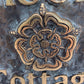 Metal House Sign Bronze with Tudor Rose