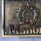 Metal House Sign Bronze with Tudor Rose