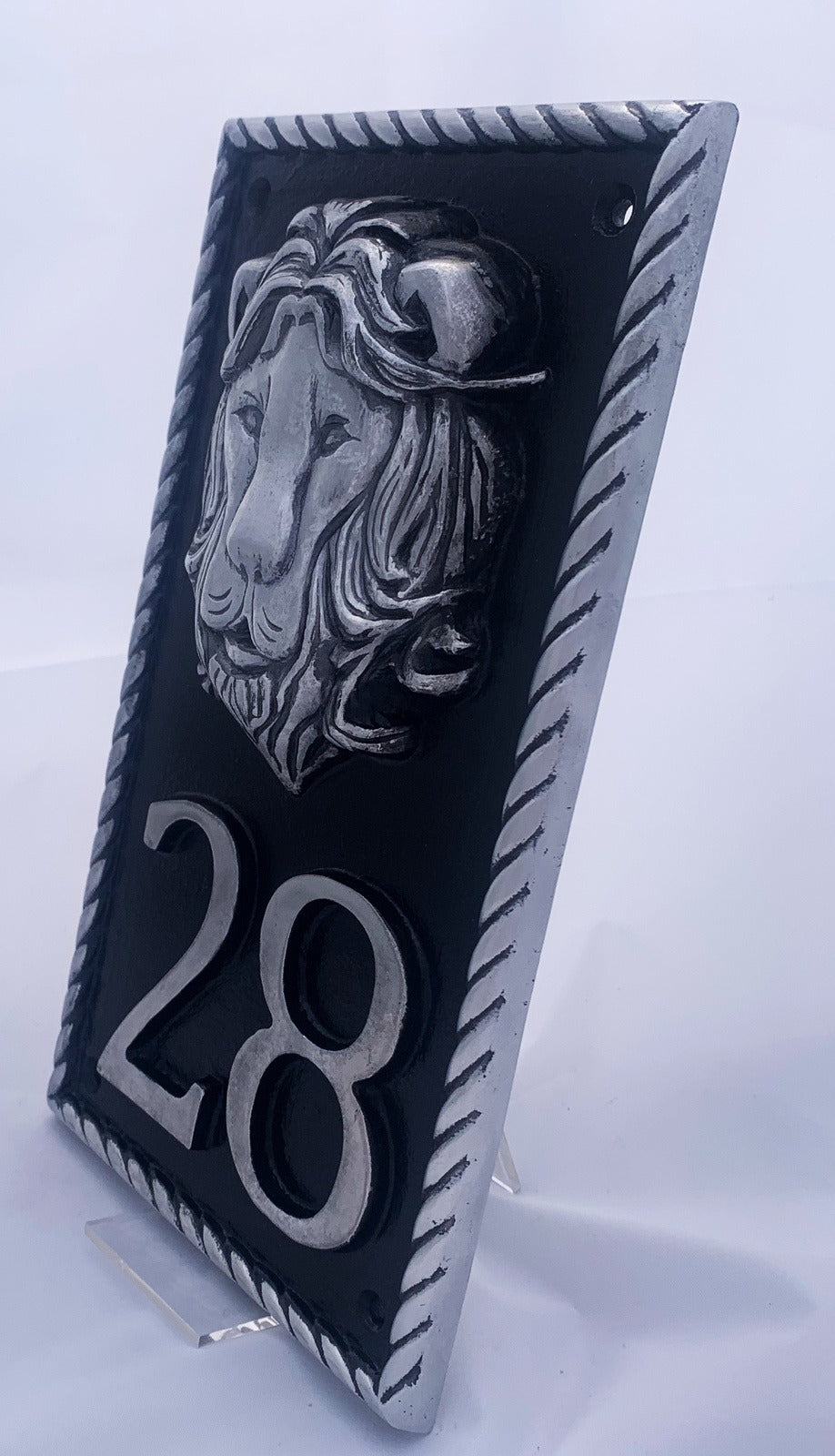 House Number Sign with Lion