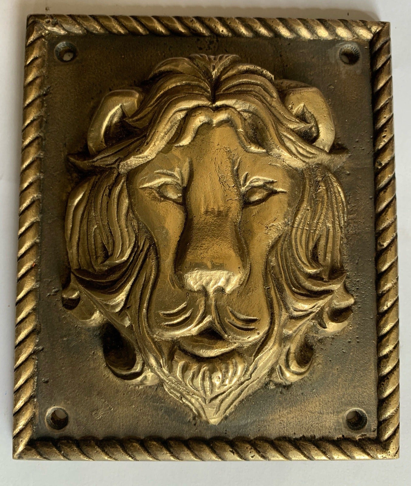 Cast Bronze Metal Lion’s head Plaque