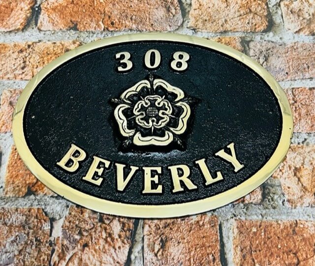 Address Plaque in Bronze