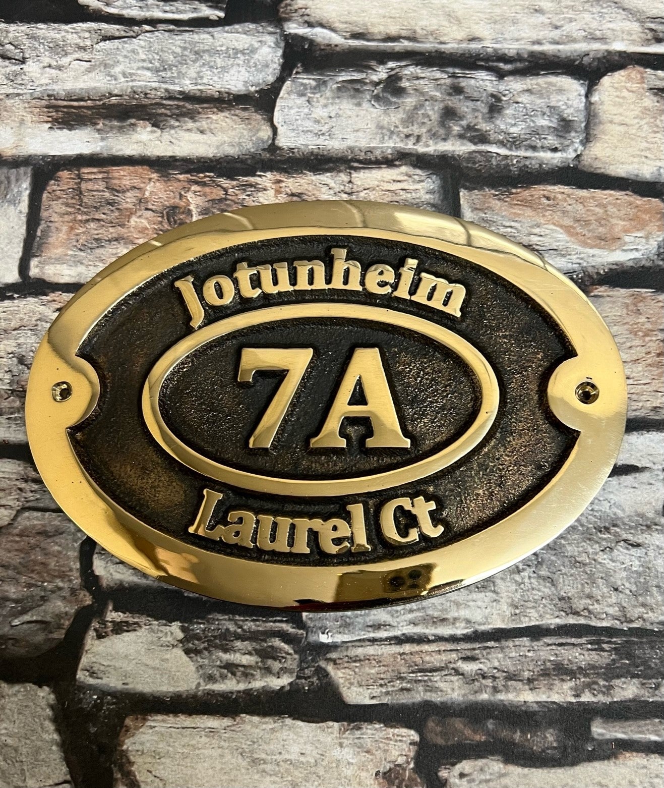 Address Sign in bronze
