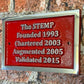 Custom Signs in Aluminium red Background