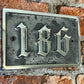 Traditional Door Sign Aluminium patina background