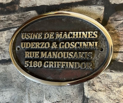 Custom Sign in Aluminium Oval shape